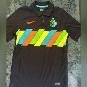 Inter Milan Black Nike Polo Jersey Like NEW